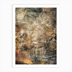 African Ethnic Tribal Illustration Art 13 Art Print