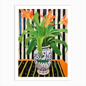 Flowers In A Vase Still Life Painting Lily 2 Art Print