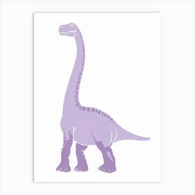 Lilac Dinosaur Silhouette 2 Art Print