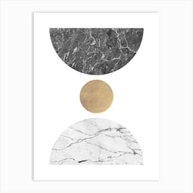 Geometric collage of textures 4 Art Print