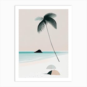 Seychelles Beach Simplistic Tropical Destination Art Print