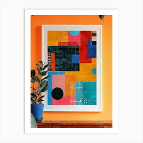 Playful And Colorful Geometric Shapes Arranged In A Fun And Whimsical Way 9 Art Print