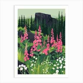 Wildflowers In The Mountains 5 Art Print