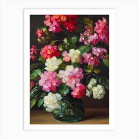 Jasmine Vase Still Life Oil Painting Flower Art Print