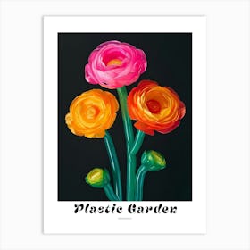 Bright Inflatable Flowers Poster Ranunculus 1 Art Print