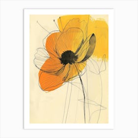 Orange Poppy 2 Art Print