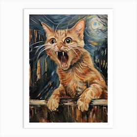 Screaming Cat 2 Art Print