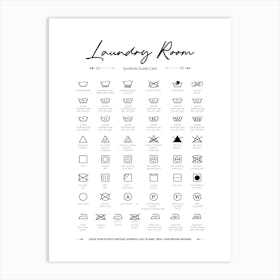 Laundry Room Guide Latin Art Print