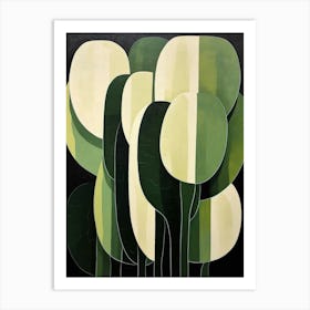 Modern Abstract Cactus Painting Carnegiea Gigantea Cactus 7 Art Print