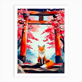 Japanese Fox Art Print