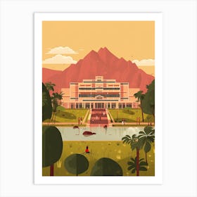 Pune India Travel Illustration 1 Art Print