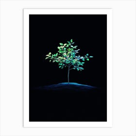 Tree In The Dark 24 Art Print