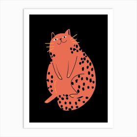 Relax Red Cat Art Print