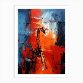 Giraffe Abstract Expressionism 2 Art Print