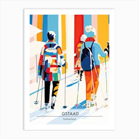Gstaad   Switzerland, Ski Resort Poster Illustration 2 Art Print