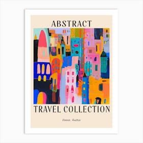 Abstract Travel Collection Poster Vienna Austria 2 Art Print