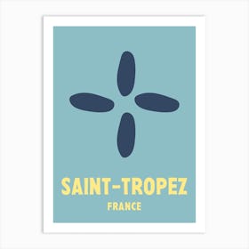 Saint Tropez, France, Graphic Style Poster 1 Art Print