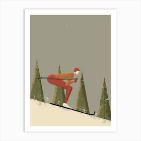 Skiing Art Print