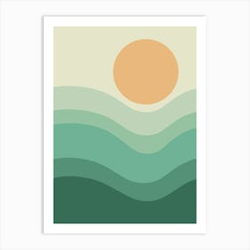 Sunset Mountains Art Print