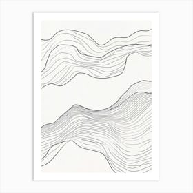 Line Drawing Of A Leaf 46 Art Print