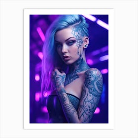 Sexy Tattoo Girl Art Print