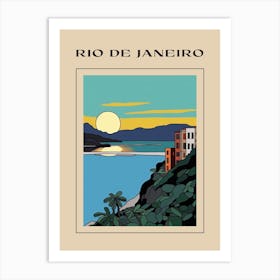 Minimal Design Style Of Rio De Janeiro, Brazil 4 Poster Art Print