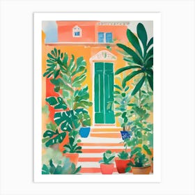 House facade soft colors Art Print