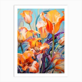 Tulips Art Nouveau Art Print