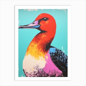 Andy Warhol Style Bird Canvasback 4 Art Print