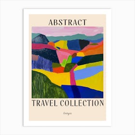 Abstract Travel Collection Poster Georgia 4 Art Print