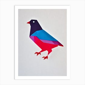 Pigeon 2 Origami Bird Art Print