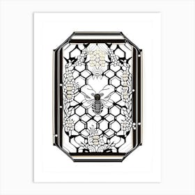 Hive Frames 2 Beehive William Morris Style Art Print