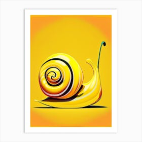 Full Body Snail Yellow 1 Pop Art Art Print