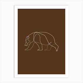 Bear - Line Art Series Art Print