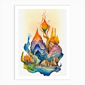 Mountain Of Fire Art Print