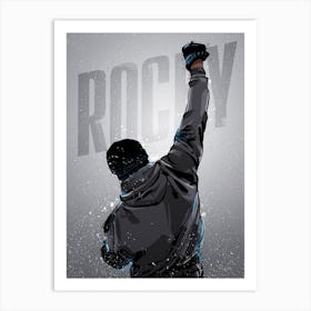 Rocky Win with Text Art Print