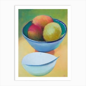 Golden Kiwi Bowl Of fruit Art Print