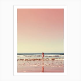 Girl On The Beach Art Print