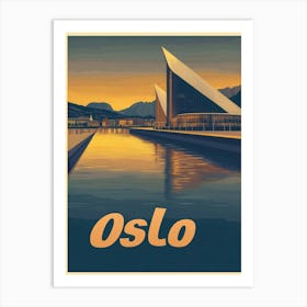 Aihrgdesign A Vintage Travel Poster Of Oslo Art Print