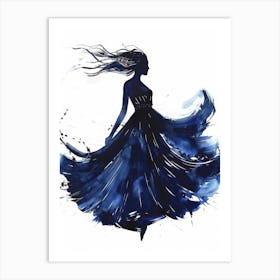Blue Dress 2 Art Print