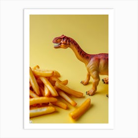 Toy Dinosaur & Fries 3 Art Print