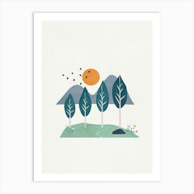 Minimalist Landscape Art III Art Print