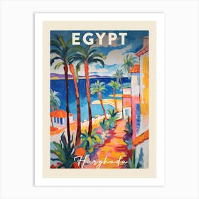 Hurghada Egypt 3 Fauvist Painting  Travel Poster Art Print