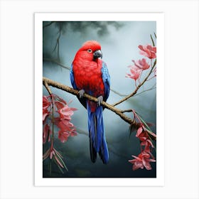 Winged Splendor: Rosella Jungle Bird Wall Art Art Print