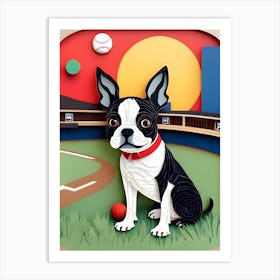 Boston Terrier-Reimagined 103 Art Print