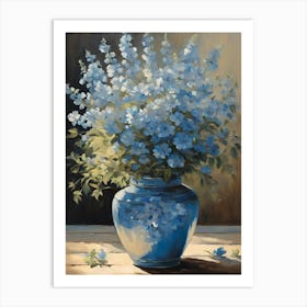 Blue Flowers In A Vase 1 Art Print