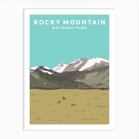 Rocky Mountain National Park, Colorado Travel Poster Art Print