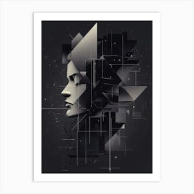 Abstract Portrait Of A Woman Art Print