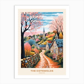 The Cotswolds England 1 Hike Poster Art Print