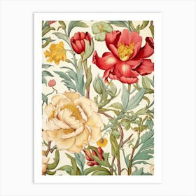 Floral Wallpaper 149 Art Print